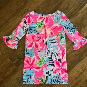 Lilly Pulitzer Pink and Blue Tropical Dress